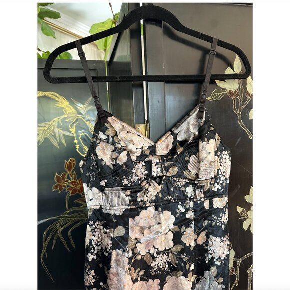 Dolce & Gabbana 1990s Floral Velvet Bustier Slip Dress IT40 - Archival G323/8536 - Picture 6 of 16